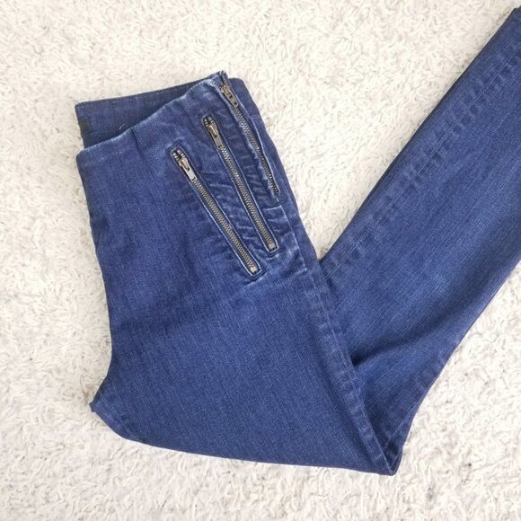 J Brand Dark Wash Katrine Side Zip Capri Jeans 26 - Picture 2 of 7